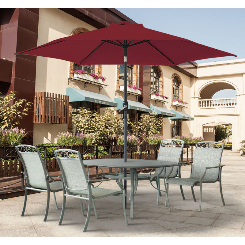 Pruett 3m Traditional Parasol Wine Red