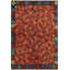 Tapis géométrique mauve / orange / vert en laine noué à la main à motif géométrique 3 pi 4 po x 4 pi 9 po Laudalino