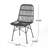 Grey And Metal Dining Chairs - Of 2 For Outdoor Elegant Wrapped Design Backyard Chairs Make Your Area More Attractive