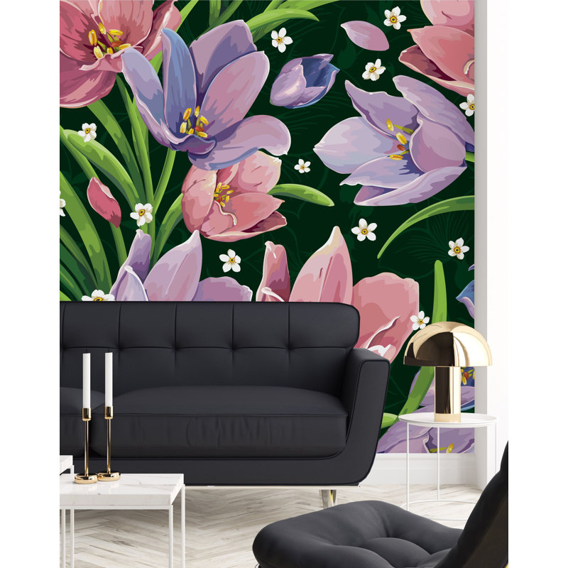 Murale tulipe, L 100 po x L 100 po