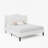 Velvet Crown Wingback Upholstered Bed With Headboard, Full/Queen/King,No Box Spring Needed-671102988-671102989