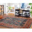 Samarkand 128 Area Rug In Turquoise / Rust-1243664140
