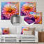 «Dahlia II», art mural rose et orange vif-743795169-743795170