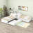 Twin Size 2 Drawers L-shaped Platform Beds with Trundle and Built-in Table-79433333