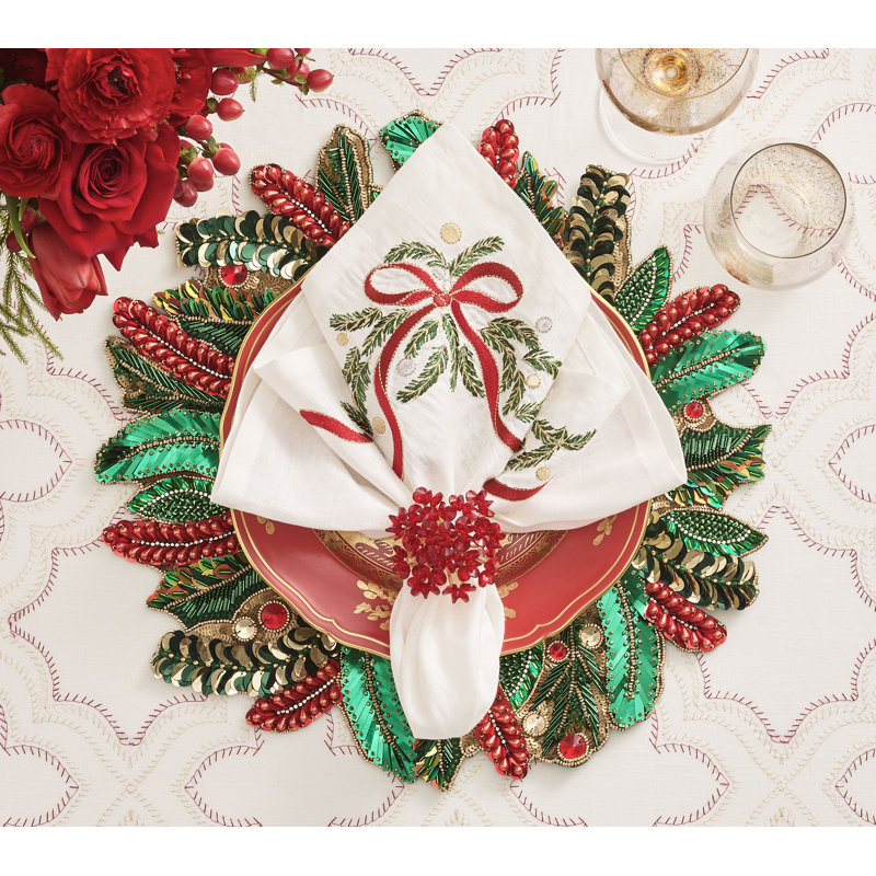 Aster Napkin Ring, Red