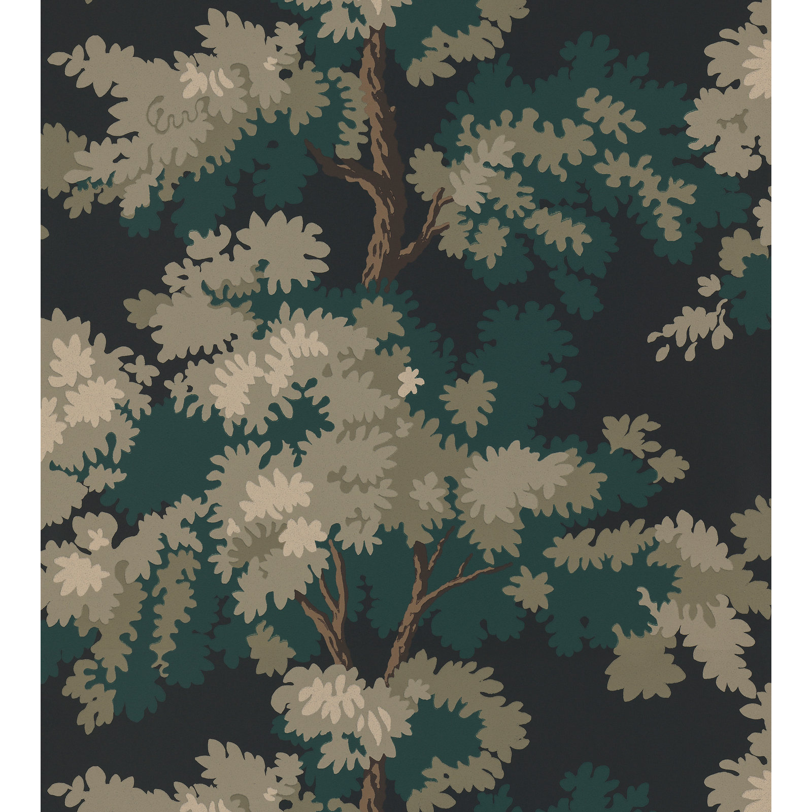 Raphael Floral Wallpaper, Black