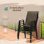 Niru 4 Pieces Garden Chairs Stackable with High Backrest Mixed Brown
