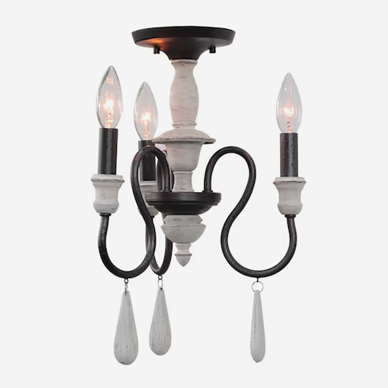 Plafonnier semi-encastré 3 lumières Brownell