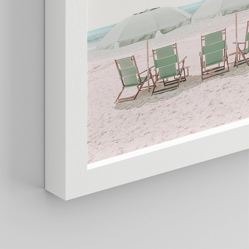 «Collage Print Gallery Set 1980s Retro Miami», reproduction encadrée de 4 pièces, H 16 po x l 12 po x P 1 po, Cadre blanc