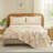 100% Cotton Sheet Set Queen Size – 4-Piece Vintage Green Floral Bedding Set, Soft Breathable Percale Weave, Deep Pocket Fitted Sheet 17.5", Crisp Cool Feel, Refined Botanical Elegance-123314856-123314862