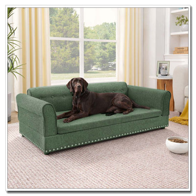 Elegant Modern Linen Fabric Oversized Pet Sofa
