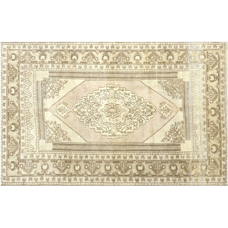 One-of-a-Kind 5'2" X 8'1" 1960s Wool Area Rug in