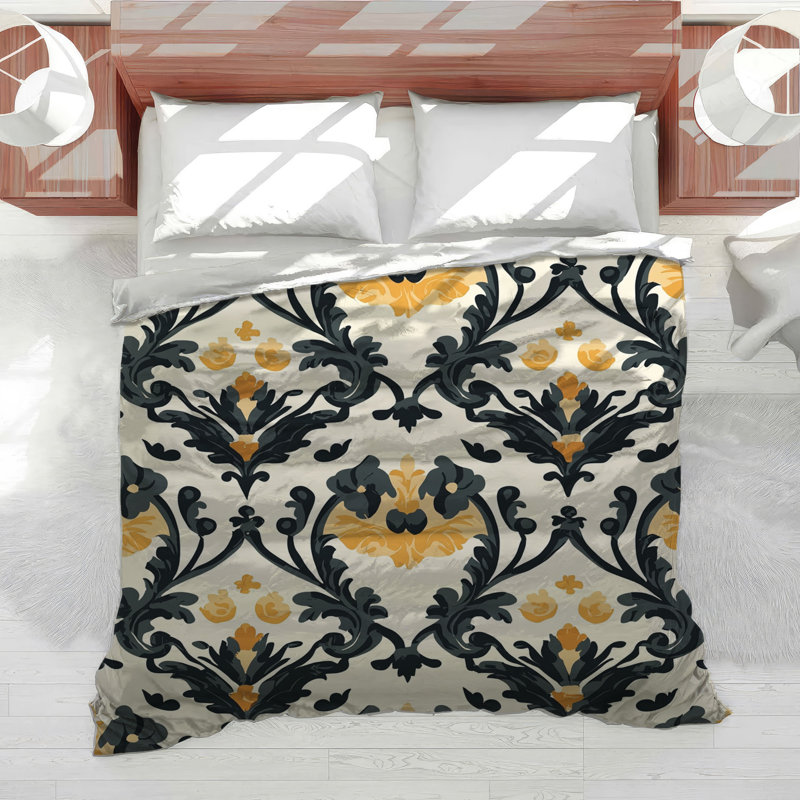Ornement édredon damassé ornemental Baroque, Édredon simple TG