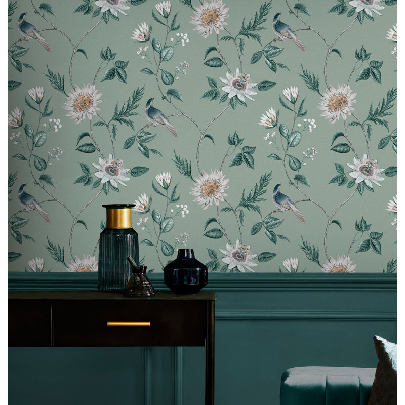 Nuit Lush Wallpaper, Blue