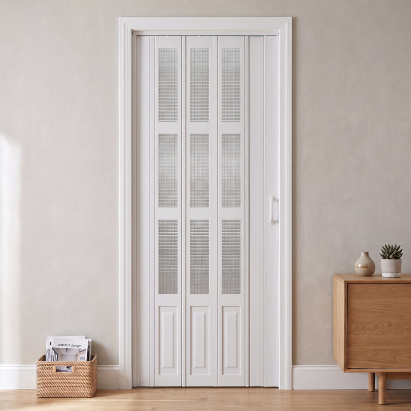 Porte accordéon à panneaux en PVC / vinyle, 32" x 80"