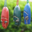 5'' Handmade Abstract Wood Hanging Figurine Ornament