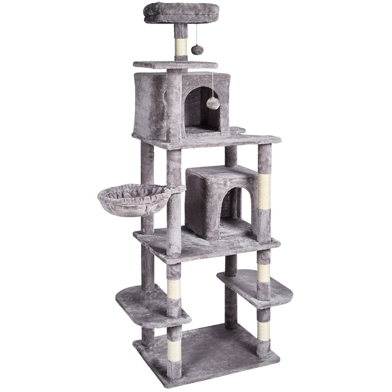 Cat Tree 68.5" Cat Tower With Cat Condos Sisal Scratching Post
