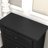 Black Nightstand with Three Drawers, Fully Assembled-863231363