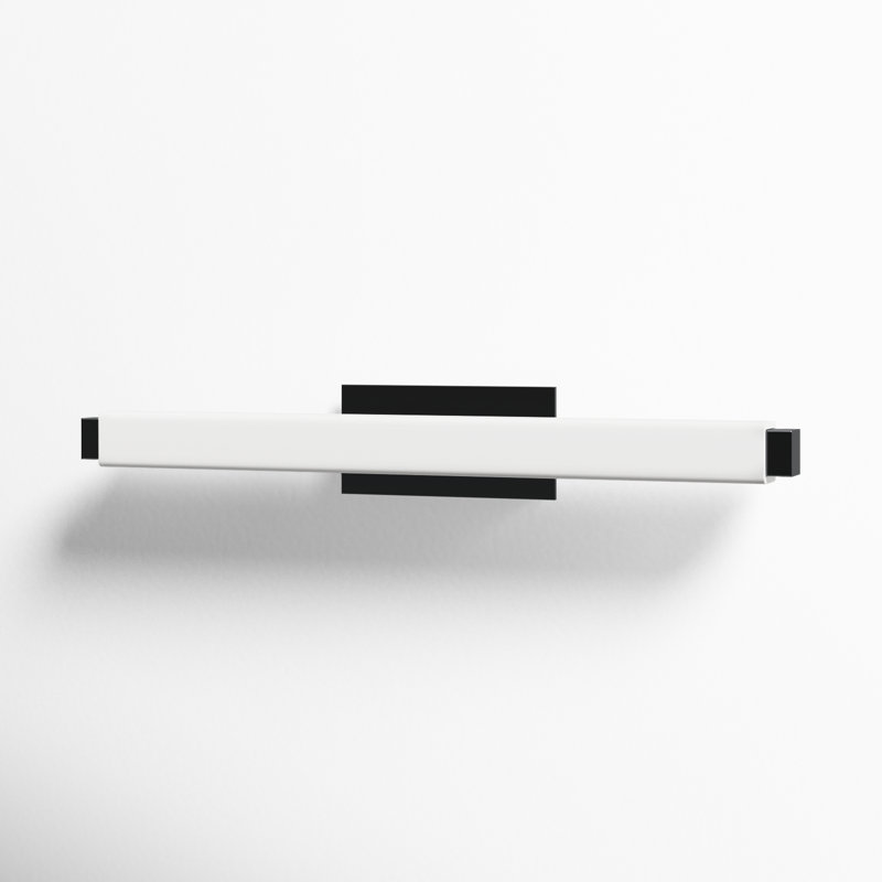 Plafonnier encastré 1 lumière Mini Erby, 3500K, Noir, H 3 po x l 25,75 po x P 3,38 po