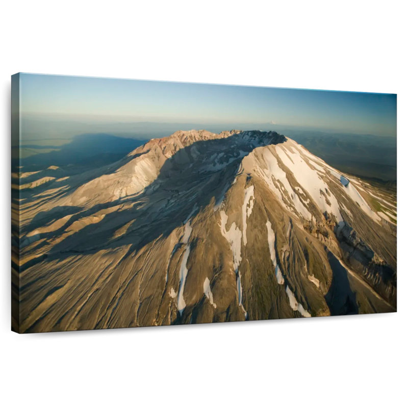 Vue aérienne du Mont St. Helens, Alvord, H 32 po x l 48 po