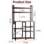 Bakers Rack with Power Outlet, 6 Tier Kitchen Storage Rack with Hutch, Buffet Table with Wire Drawer