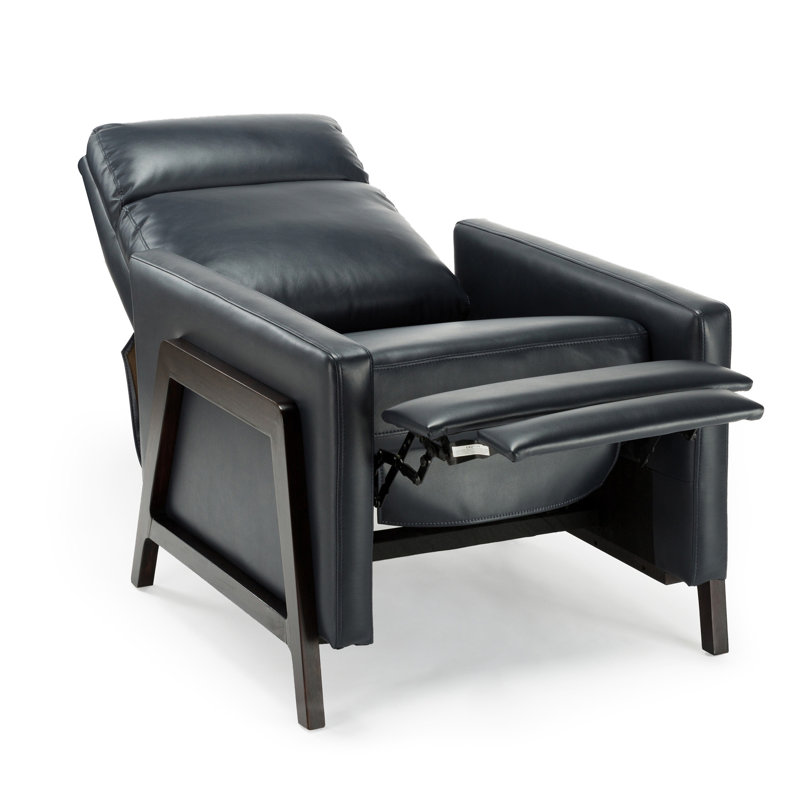 Melousia Upholstered Recliner, Dark Navy 
