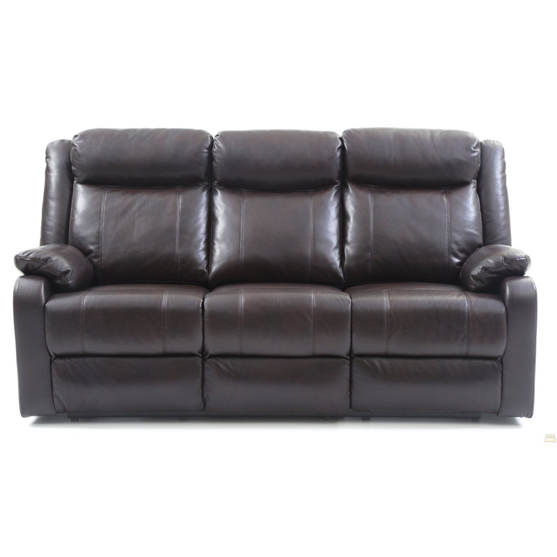 Double Reclining Sofa , DARK BROWN