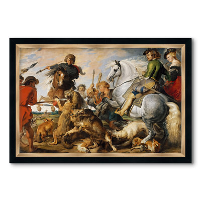 La chasse au loup et au renard, v. 1616 - Peter Paul Rubens - Toile encadrée sur mesure