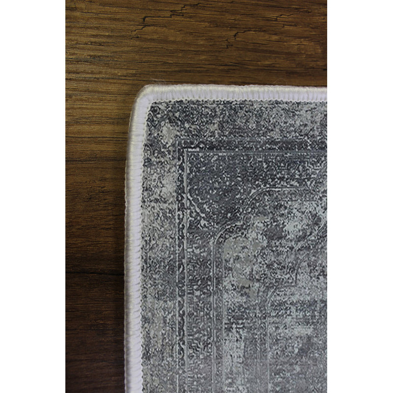 Stylish Hall Carpet, Dark Grey, 39.4 x 59.1 inches | 100% Polyester, 650 g/m² | Antibacterial, Eco-Friendly, Non-Slip PVC Dot Underside | Machine Washable, Low Pile Height: 0.2 inches | Perfect for Home Entryways & Living Spaces