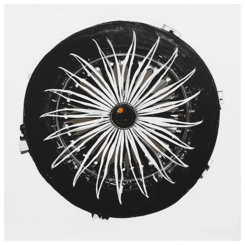 Coussins décoratifs monochromes circulaires à double face abstraits, 20 po x 20 po