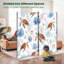 4 panneaux de paravents pliables Royal Sea Turtles Coral Seashells Soft Blue-134449256-134449258