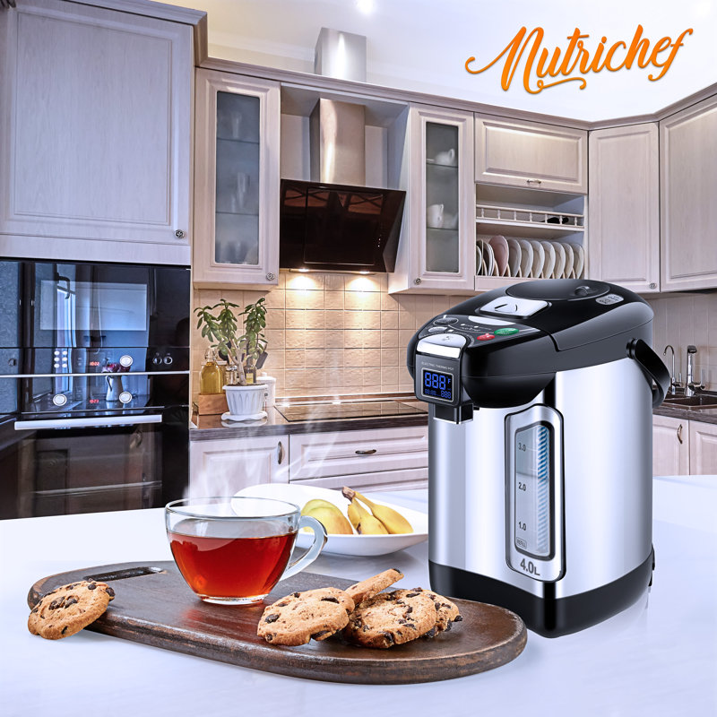 NutriChef Black Countertop Bottleless Electric Water Dispenser