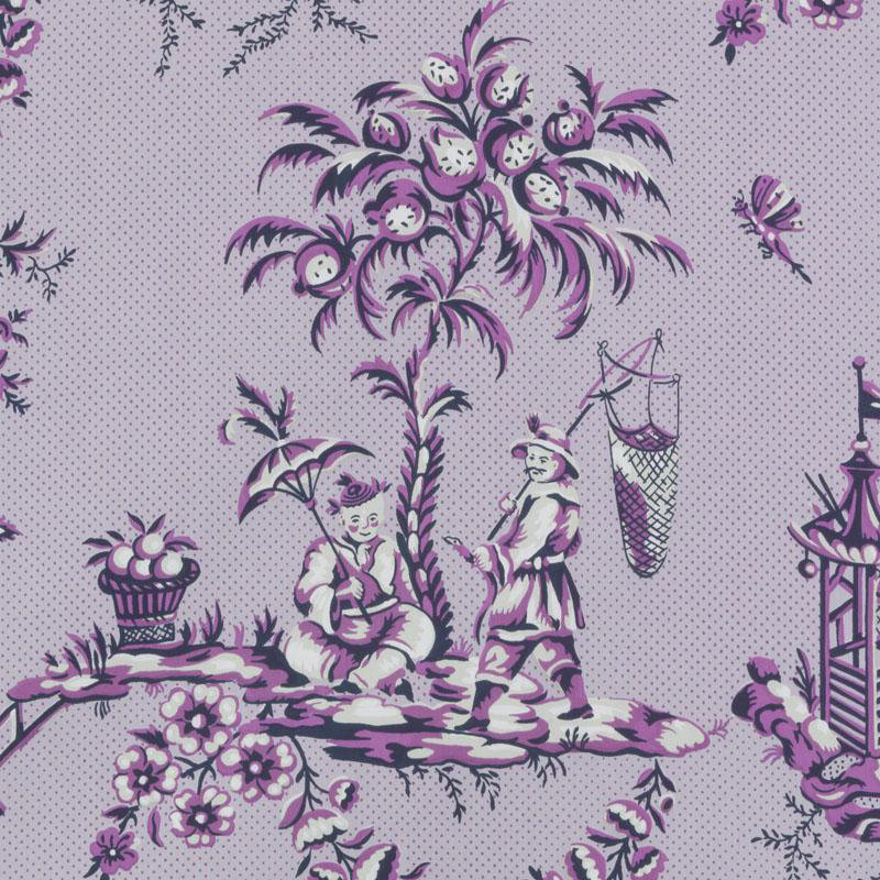 Bailey & Griffin Influences Scene Chinoise Fabric, Amethyst