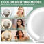 Miroir de salle de bain à DEL avec lumières, miroir de maquillage de 12 pouces avec commande tactile intelligente, 3 modes de couleur à intensité variable, rotation à 360 °, conception sans cadre pour un éclairage impeccable