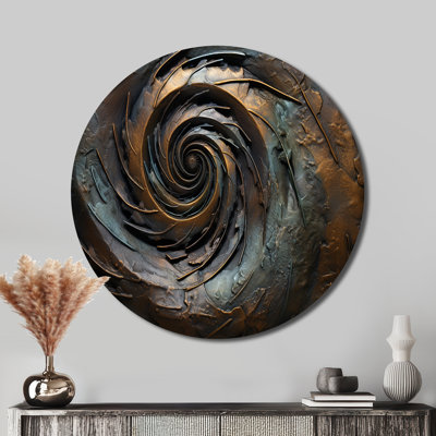 Pritchett - Abstract Round Metal Art Prints