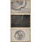 Tree Ring " Pastel Gray Wood Tree Ring Spirals Abstract Ptintings " 3 Piece Art Graphic Art Print-100136054-100136057