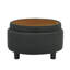 Repose-pieds rond avec rangement de 25 pouces avec plateau-1016366277