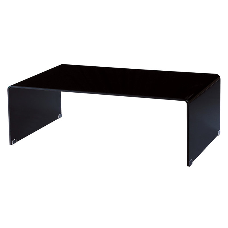 Table basse 24 "en verre noir