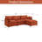 105" 3-seater Sofa L Shaped Sectional Couch Chenille Upholstery Sofa With Ottoman For Living Room And Office-1408620123
