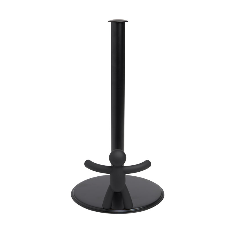 Buddy Black Metal Freestanding Paper Towel Holder