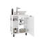 Meuble-lavabo à vasque flottante Allegra, portes doubles et tablette de rangement, blanc-1751342377