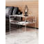 Table de bout et table de chevet modernes en acrylique à 2 niveaux avec design transparent pour les meubles de salon et de chambre à coucher