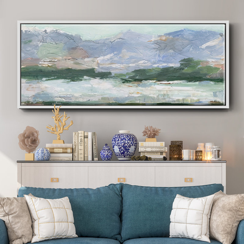 «Pastel Mountain View II», toile encadrée