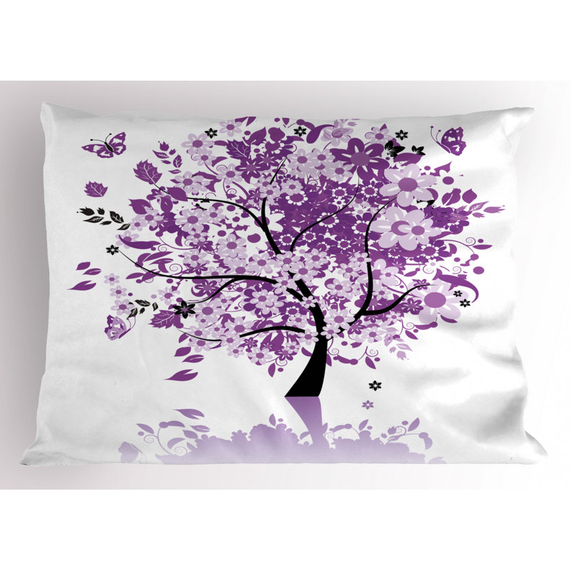 Purple Lilac Tree of Life Kids Polyester Pillow Sham