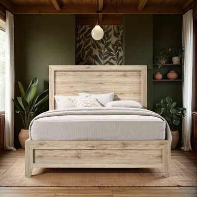 Queen Bed?? ??Solid Wood Frame?? ??Easy Assembly?