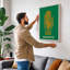 Golden Namaste Hand Minimalist - Wrapped Canvas-111208455-111208475