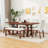 Charmant 6-Piece Extendable Dining Table Set with Removable Leaf, Dining Chair and Bench-1287587826-1287587825-1287587824