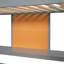 Lit mezzanine simple avec bureau et tableau d'écriture, lit mezzanine en bois avec bureau et armoire à 2 tiroirs - gris