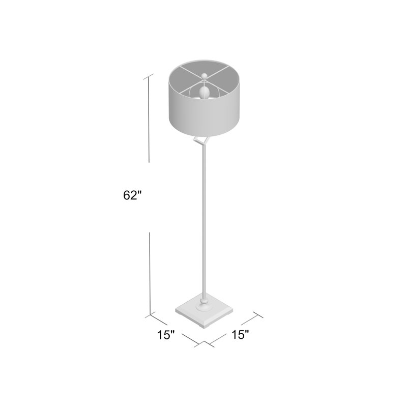 158.75cm Gold Traditional Floor Lamp