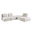Ensemble de canapé modulaire en L Stavan, boucle blanche, dossier réglable-111934087